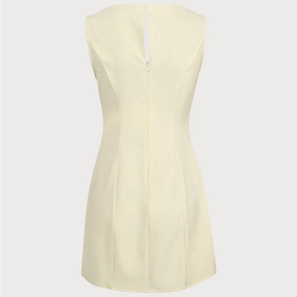 Rihoas Yellow Boat Neck Cutout Mini Dress - Picture 7 of 8